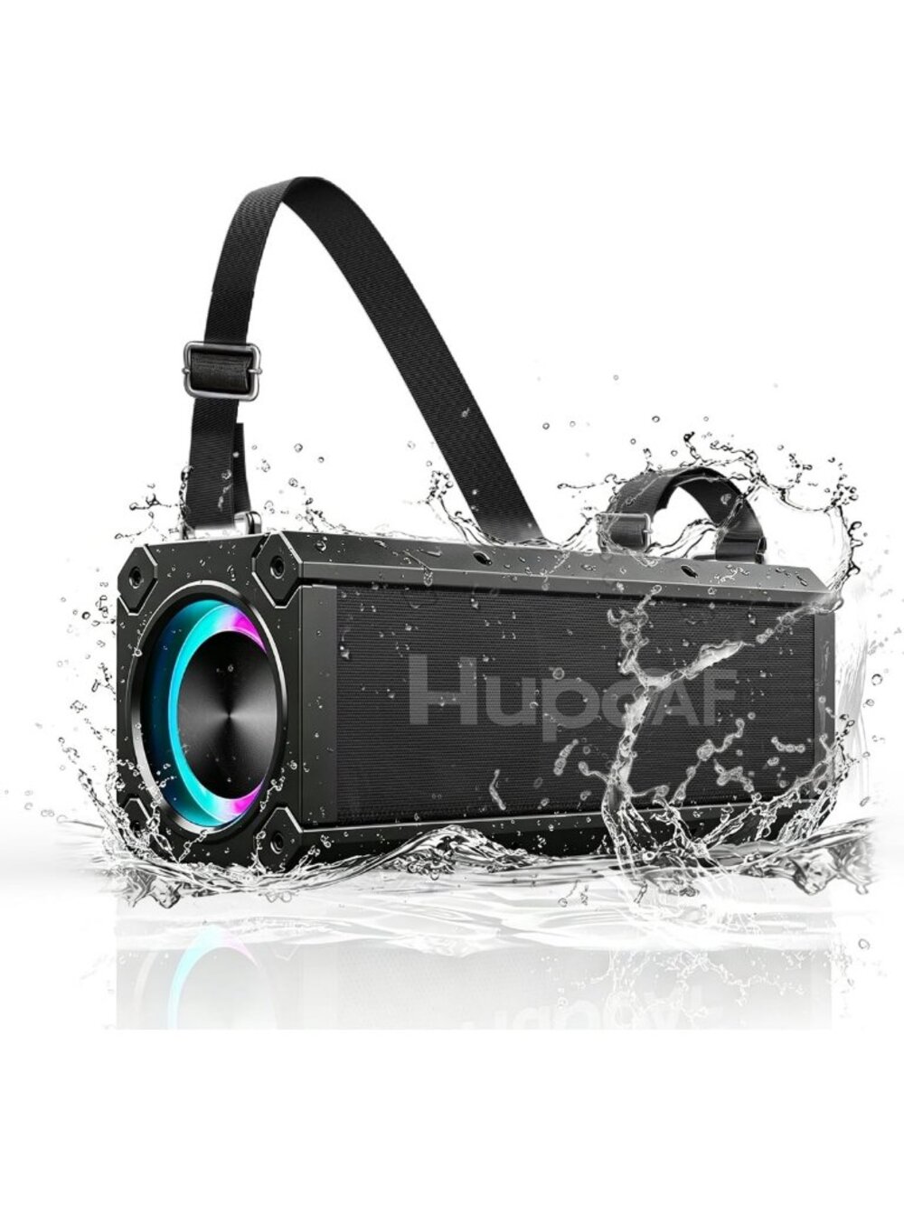 120W Waterproof Bluetooth Speaker with Deep Bass, Power Bank & Lightshow